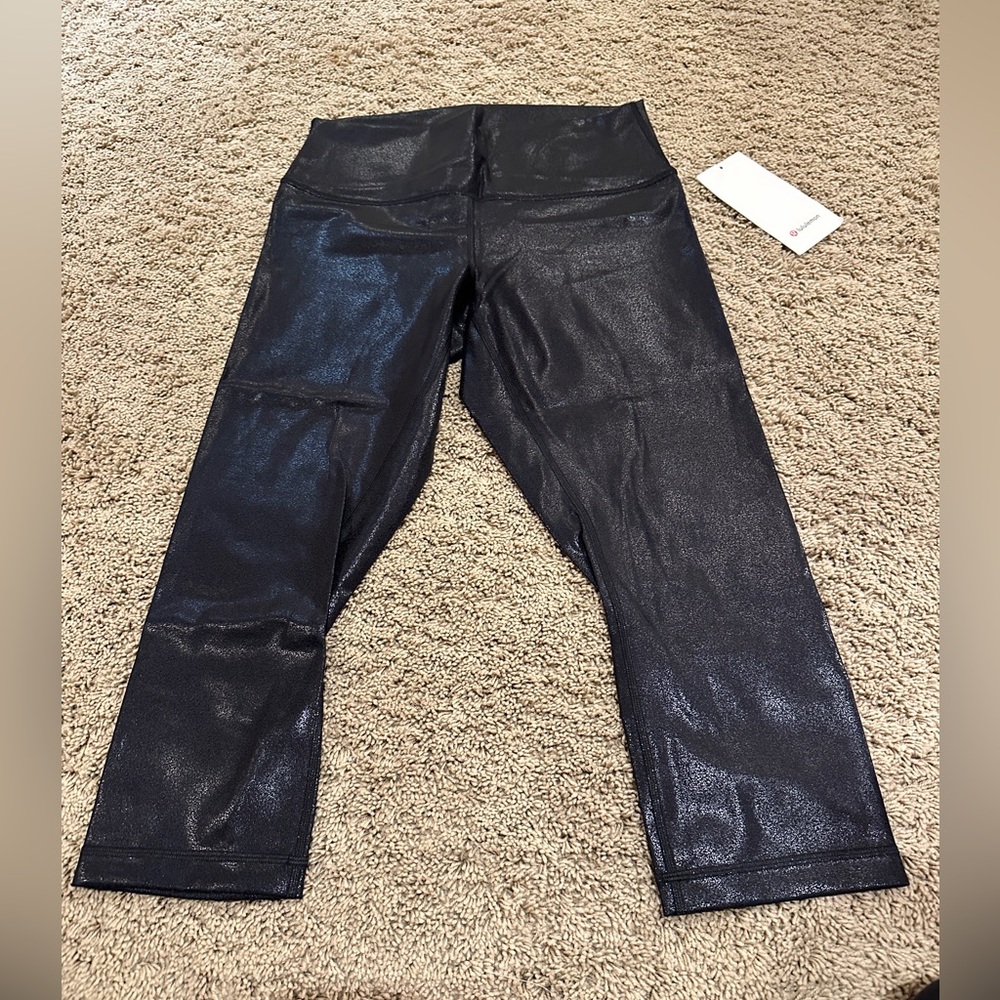 Wonder Under shiny black lululemon athletica leggings
